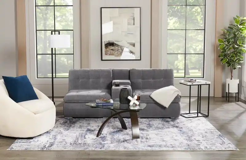 28.7 Chenille Boucle Fabric Curved Accent Chair with Removable Seat Cushion
