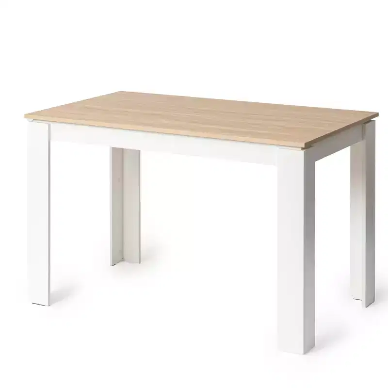 Rectangular Dining Table for 2-4 People, Kitchen & Dining Room Table with Wood Frame, Small Spaces, Apartment, Home Office, Oak