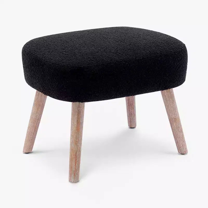 21 Wide Square Upholstered Cushion Ottoman Foot Stool