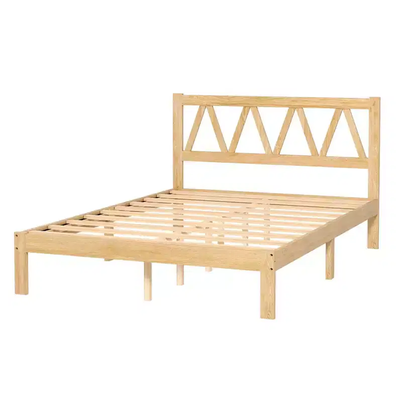 AEELLEEA Full Size Bed Frame Strong Load Bearing Easy Assembly Minimalist Wood Platform Bed Frame for Home Bedroom