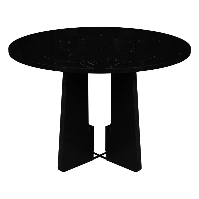 GDFStudio Hoffman Round 43-Inch Faux Marble Top Dining Table
