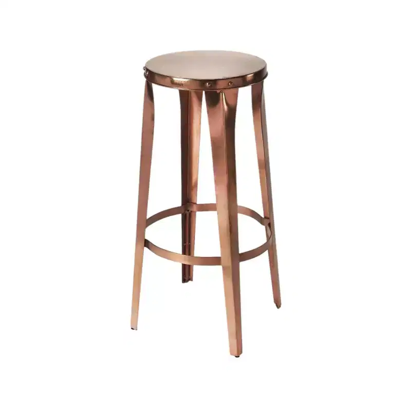 30 Copper Iron Backless Bar Height Bar Chair
