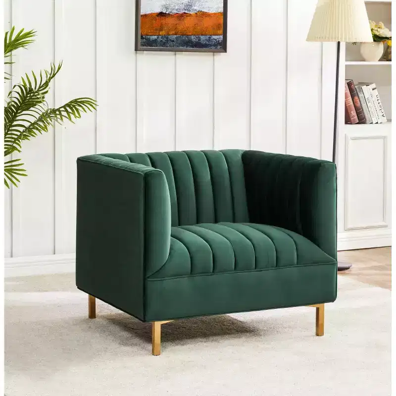 Doris Velvet Club Chair - SFV4763 - Safavieh Couture
