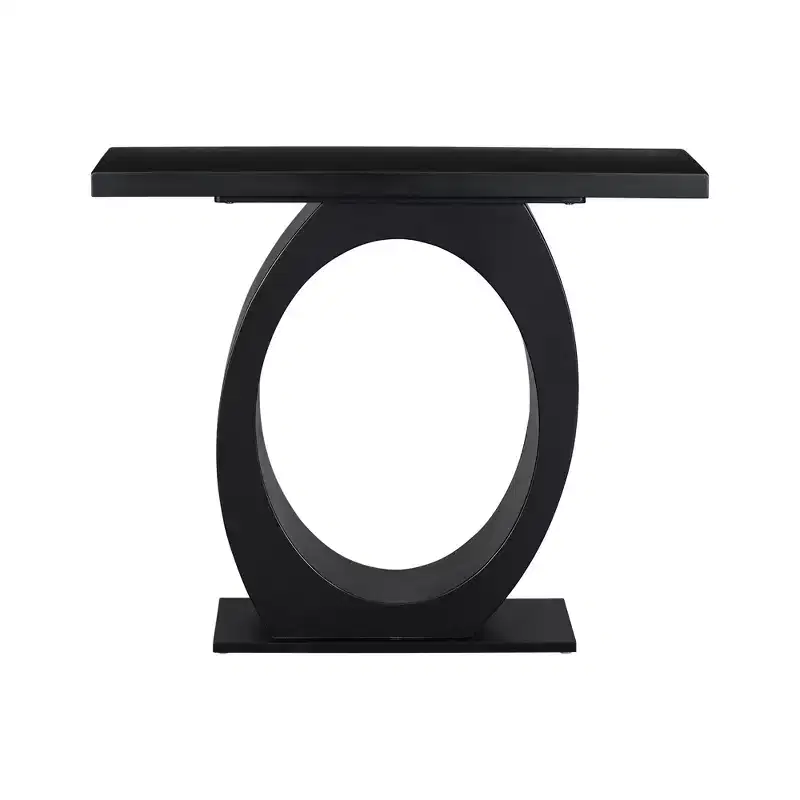 Modern Acacia Wood Egg-Shaped Base Console Table