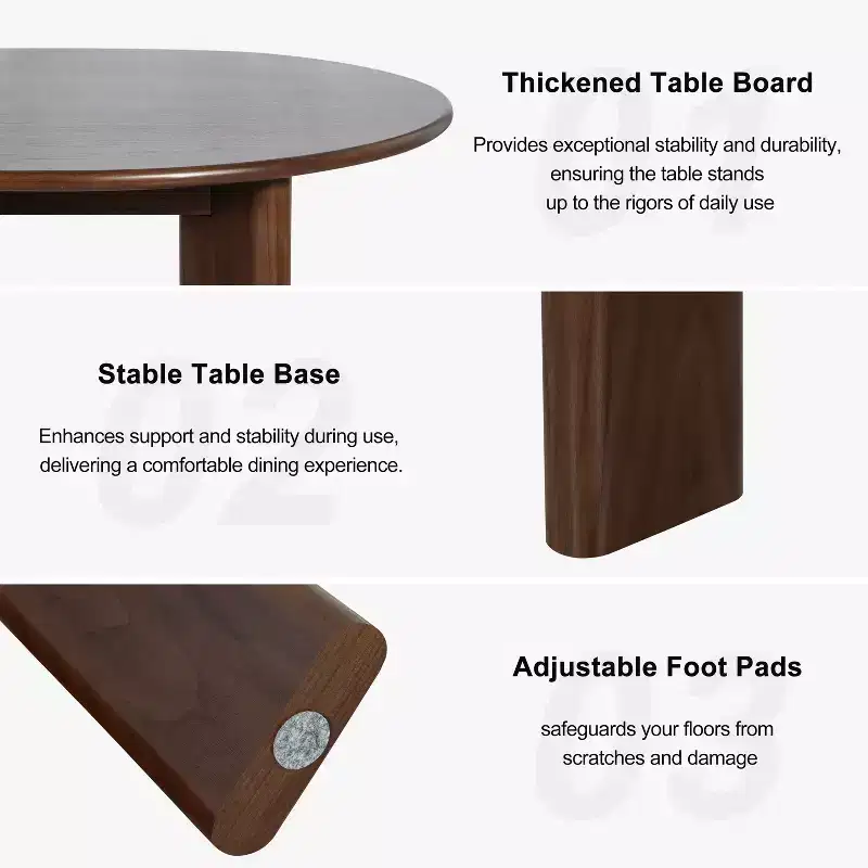 PexFix 67x33.5 Soild Wood Dining Table Oval Kitchen Tables