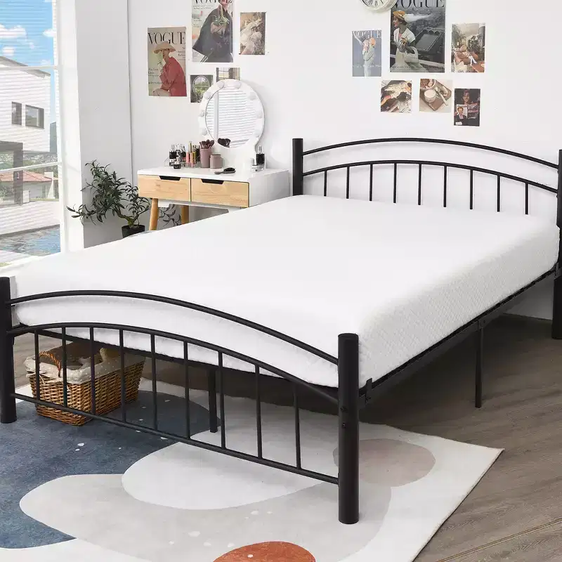 Costway Full\Twin\Queen\King Size 8'' Foam Mattress Jacquard Medium Firm Bed-in-a-Box Bed Room W/Removable Cover