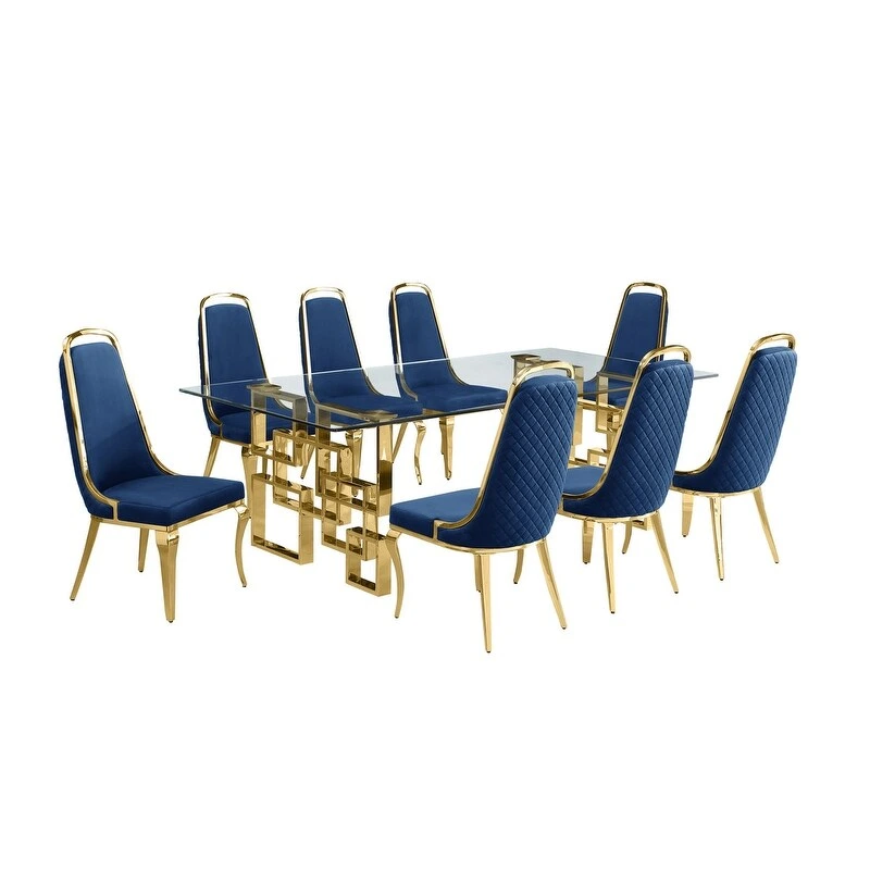 Best Quality Furniture Big Glass Table Dining Sets
