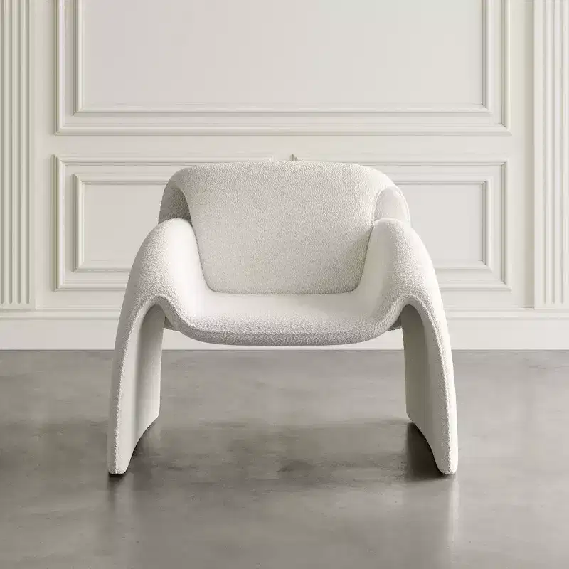 Jofran,Dolce Mid-Century Modern Bent Angle Upholstered Accent Chair