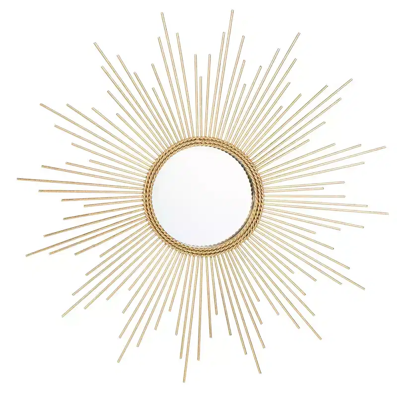 Nahla Sunburst Mirror - Gold Leaf - Safavieh