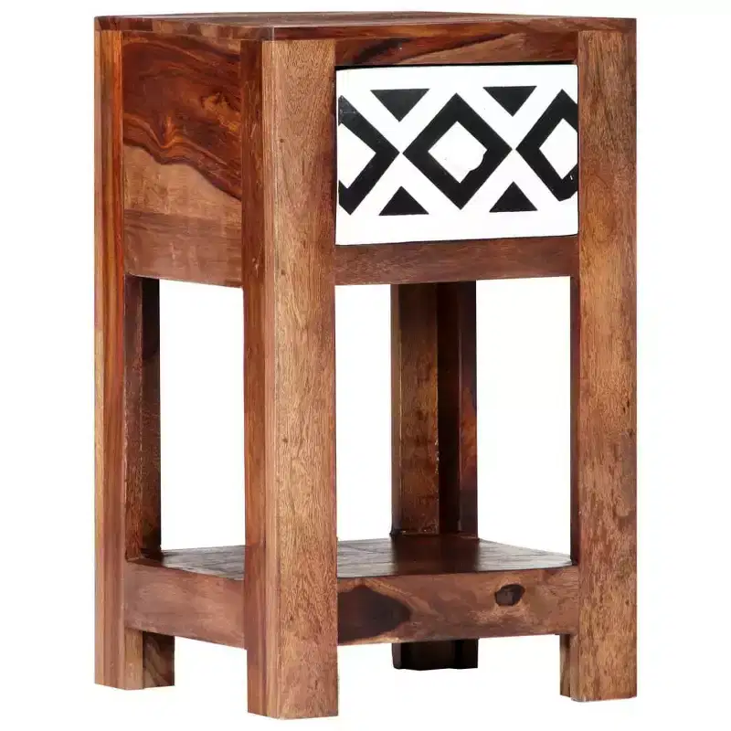 vidaXL Bedside Cabinet 11.8x11.8x19.6 Solid Acacia Wood
