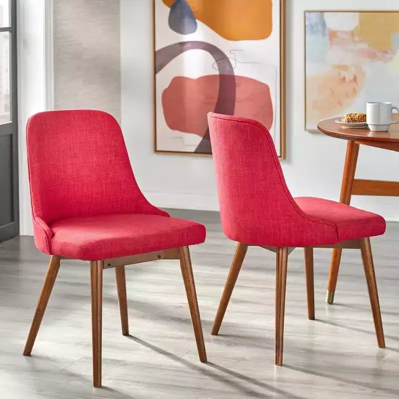 Buylateral Set of 2 Saville Mid Century Modern Dining Chairs