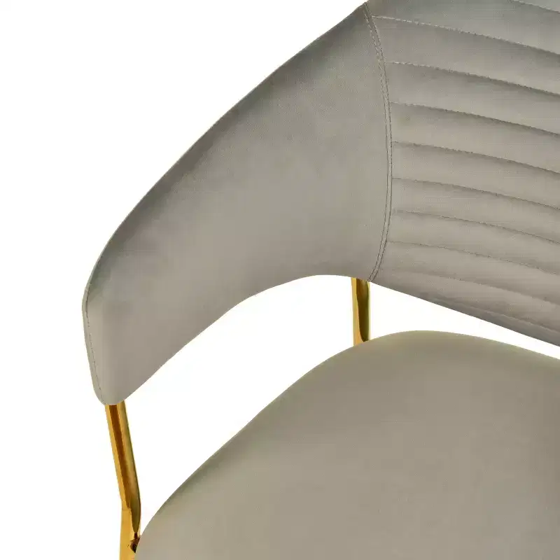 Upholstered Dining Chair Set of 2 Velvet Camelback Stainless Steel Legs 330 lbs