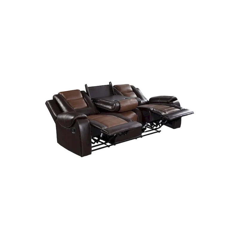 Grete Brown Premium Faux Leather Living Room Set