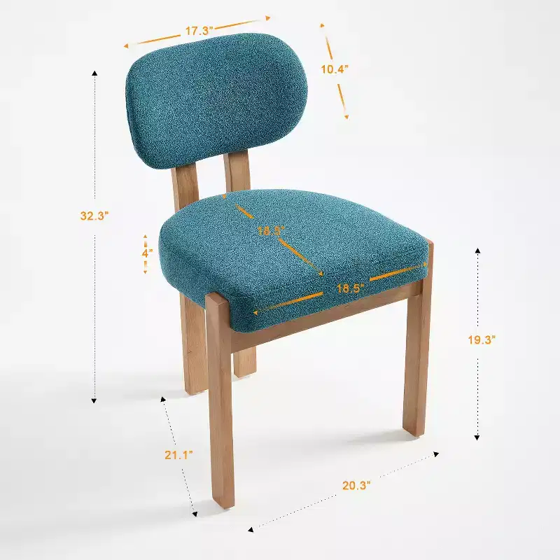 Chenille Upholstered Side Chair Dining Chairs