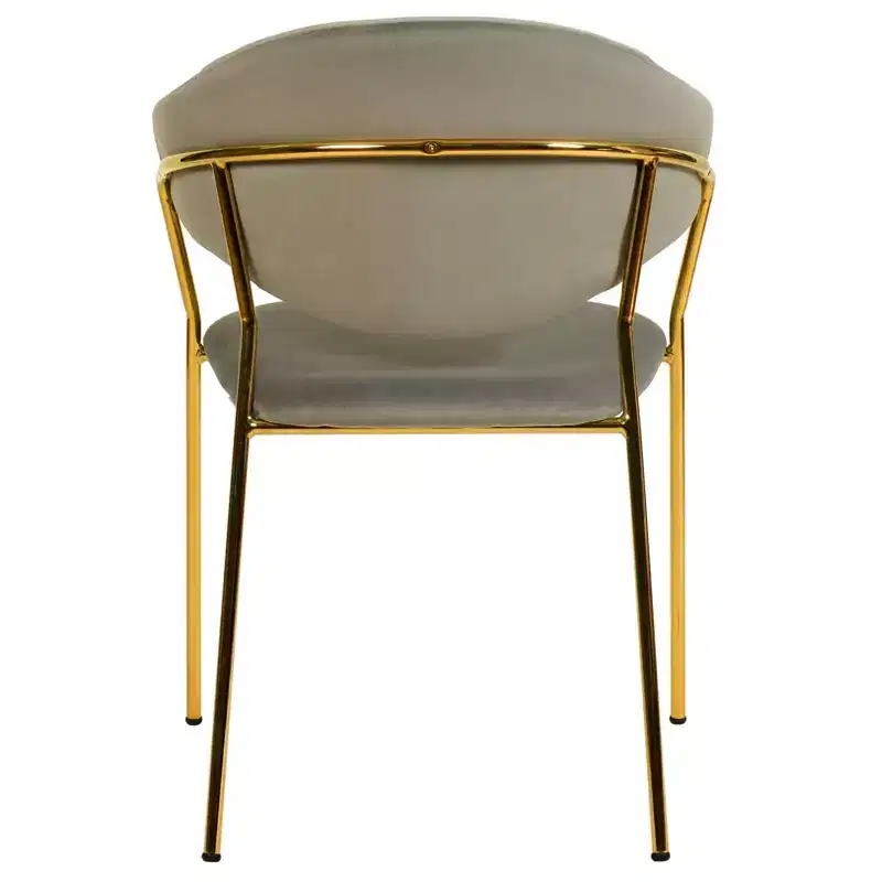 Upholstered Dining Chair Set of 2 Velvet Camelback Stainless Steel Legs 330 lbs
