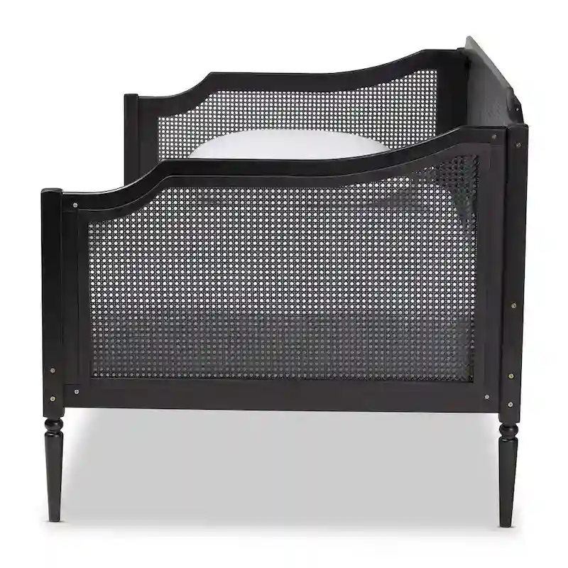 Ogden Mid-Century Modern Synthetic Rattan Daybed-Twin