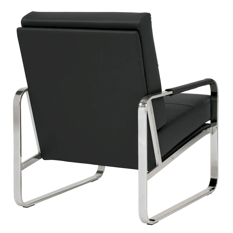 Studio Designs Home Allure Metal and Blended Leather Modern Accent Arm Chair