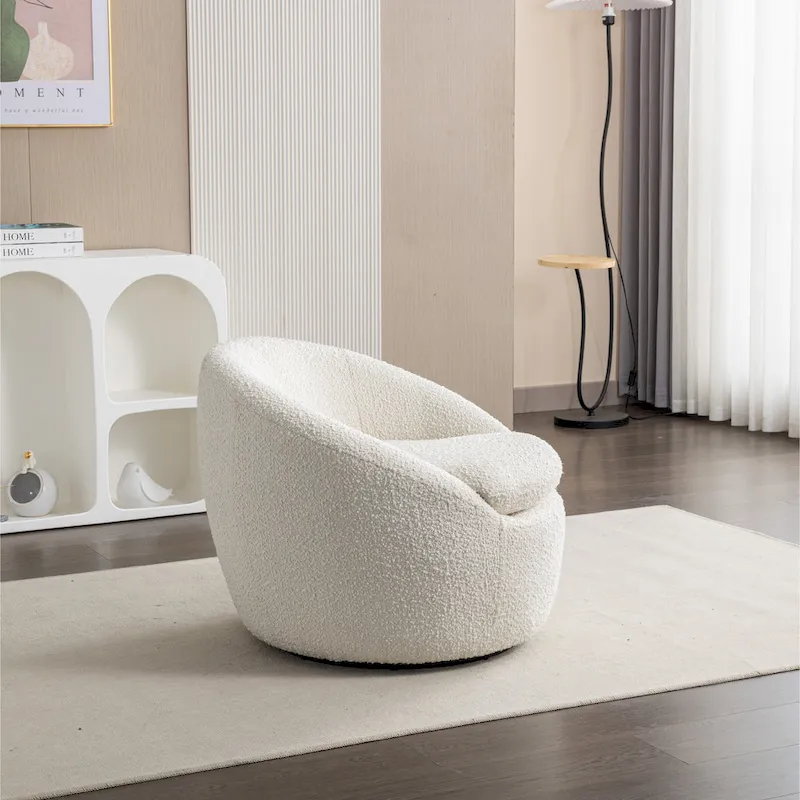 Roundhill Furniture Winnie Modern Swivel Barrel Chair