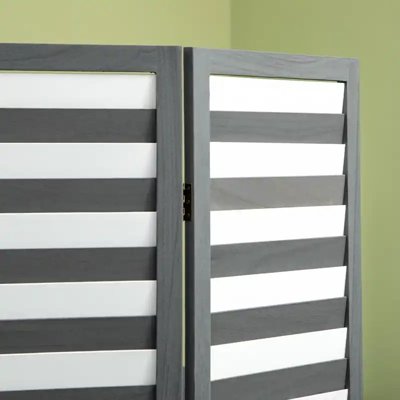 4-panel Folding Divider Room Louvred Privacy Screen Panels