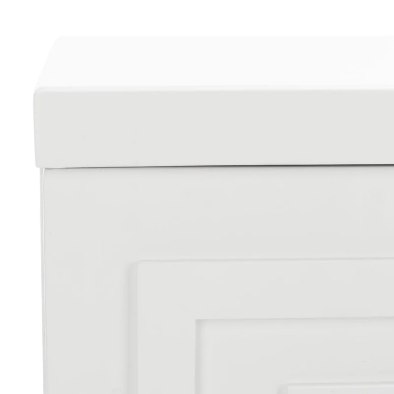SAFAVIEH Zoey White/Gold 2-Drawer Nightstand