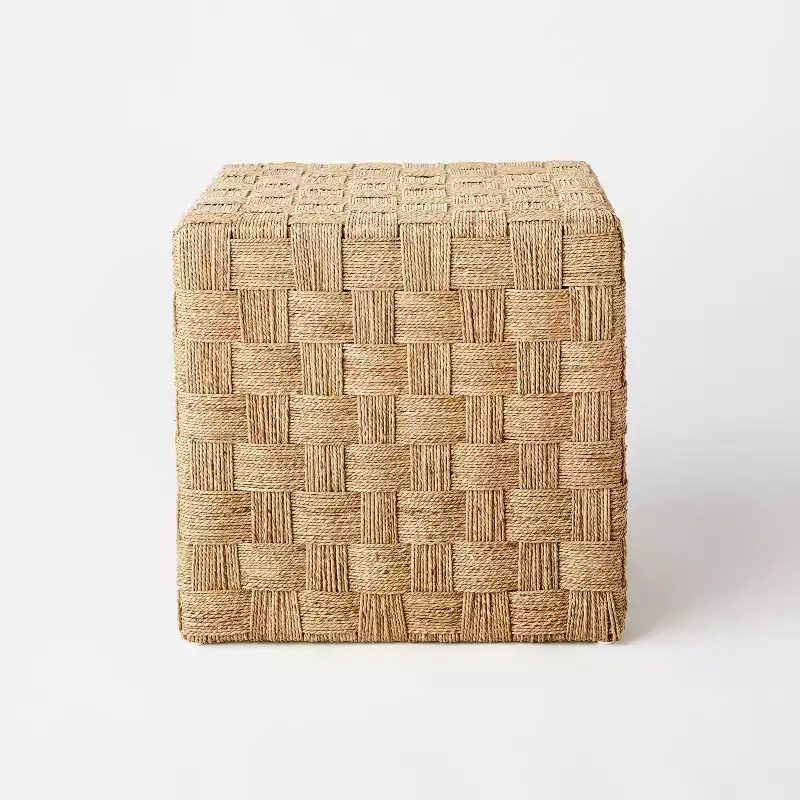 Lynwood Checkerboard Wicker Cube Naturals - Threshold™ designed with Studio McGee