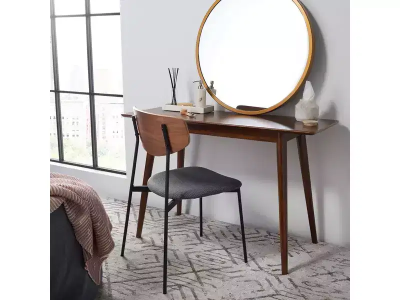 Sasharose Makeup Table - VAN1400 - Walnut - Safavieh