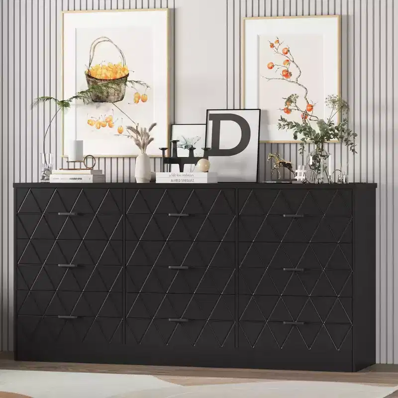 9 Drawers Dresser for Bedroom, 63'' Large Dresser for Bedroom With Power Outlet