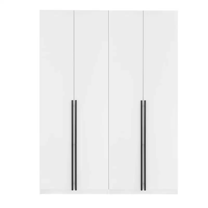 Manhattan Comfort 2pc Lee 4 Door and 8 Shelf Module Wardrobe