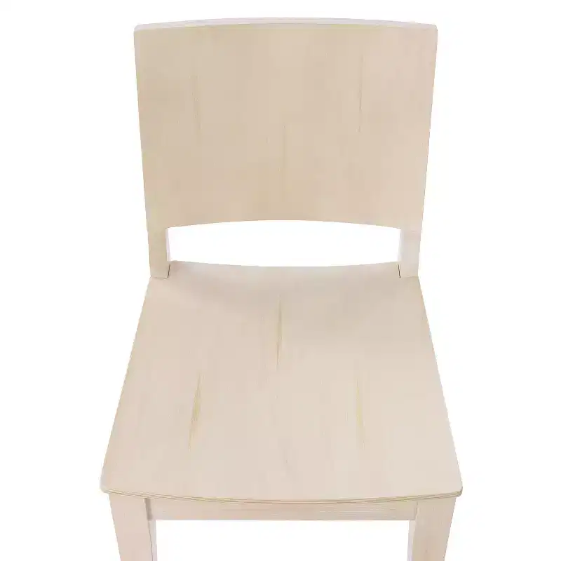 Commercial Grade Solid Beechwood Dining Chairs Set of 2 Curved Backrest 500 lbs