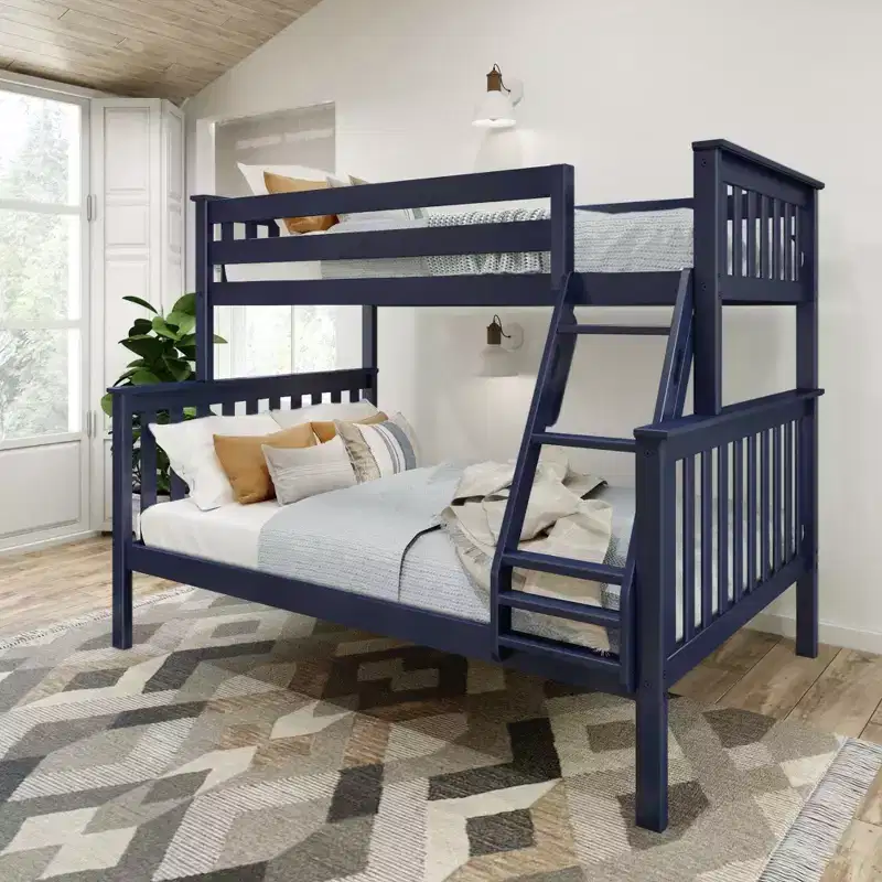 Solid Wood Twin over Full Bunk Bed, No Box Spring Needed, Low VOC, 400 lb Capacity