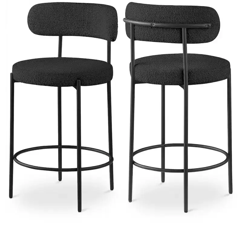 Beacon Boucle Fabric Stool (2 Stools)