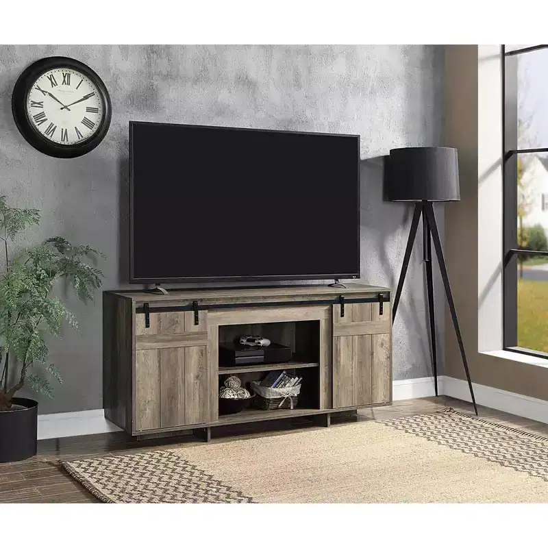 Acme Furniture 60" Bellarosa TV Stand for TVs up to 60" Gray Washed Finish