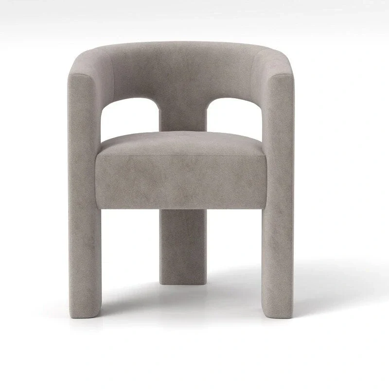 SEYNAR Modern Glam Velvet Upholstered Dining Chair, Open-Back Accent Chair Set of 6