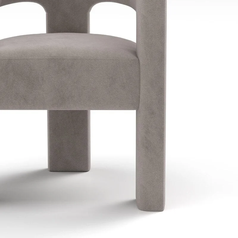 SEYNAR Modern Glam Velvet Upholstered Dining Chair, Open-Back Accent Chair Set of 4