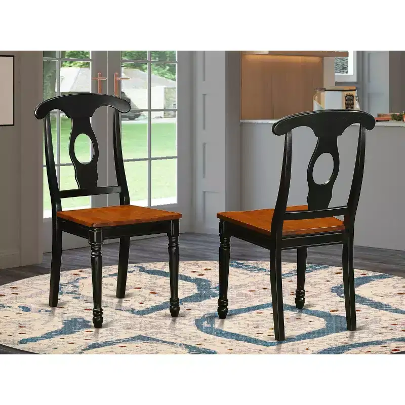 HomeStock Coastal Charm Styled Chair With Wood Seat