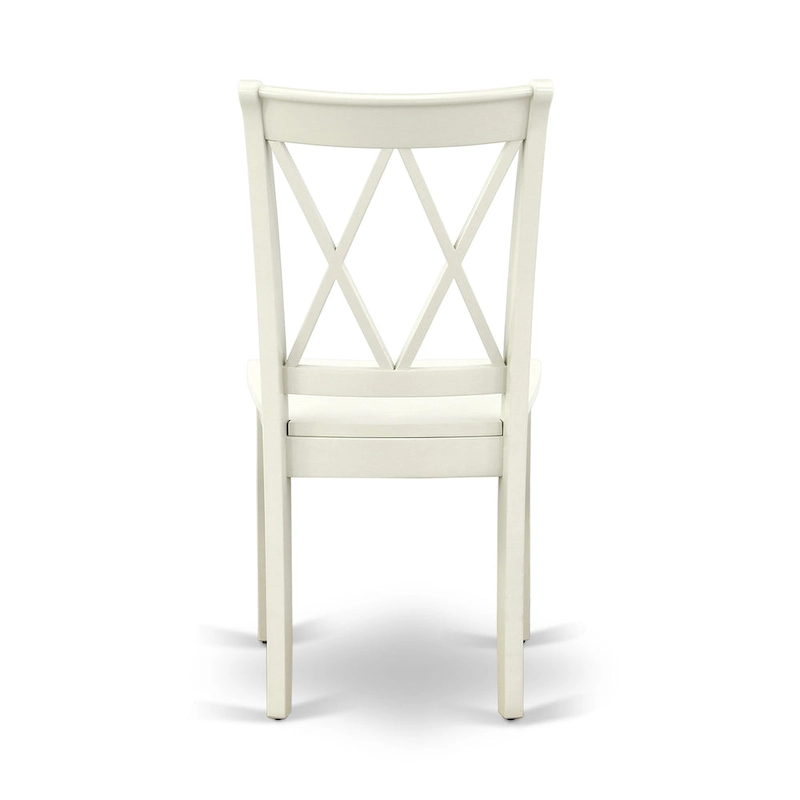 East West Furniture Dining Table Set- a Rectangle Kitchen Table and Dinette Chairs, Linen White(Pieces Option)