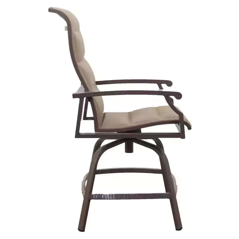Courtyard Casual Madison Balcony Padded Sling Swivel Stool Alum frame in powder coating