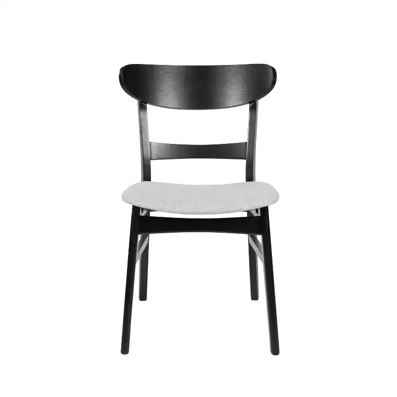 Christopher Knight Home Jinna Mid-Century Modern 5 Piece Rubberwood Dining Set with Upholstered Chairs