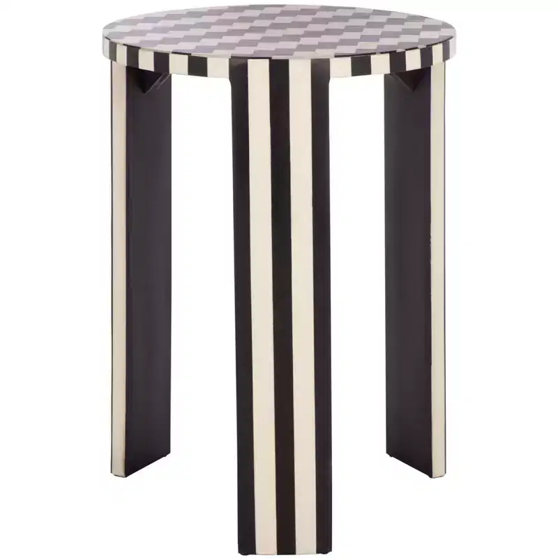 Rina Accent Table - ACC3232 - Black/White - Safavieh