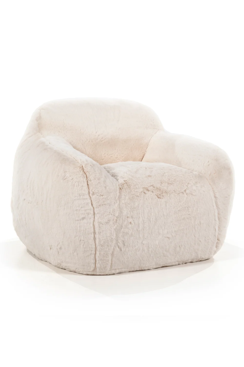 Plush Polyester Minimalist Lounge Chair with Embracing Form
