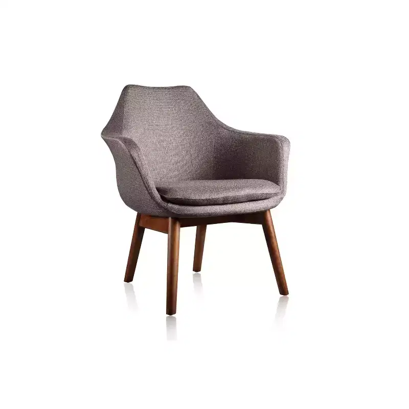 Cronkite Twill Accent Chair Gray - Manhattan Comfort