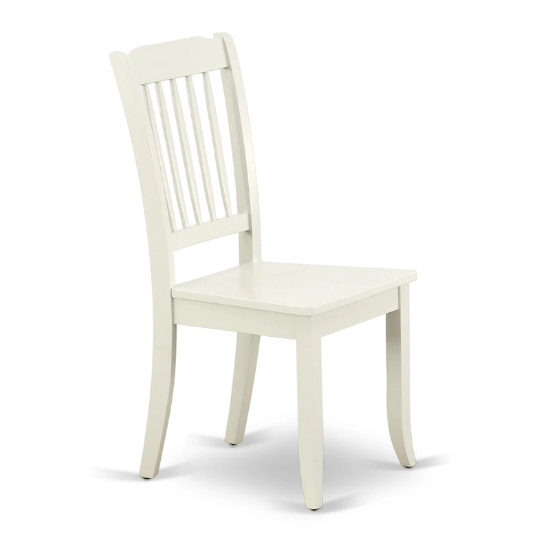 East West Furniture Kitchen Table Set- A Round Dining Table and Dining Room Chairs, Linen White (Pieces Options)