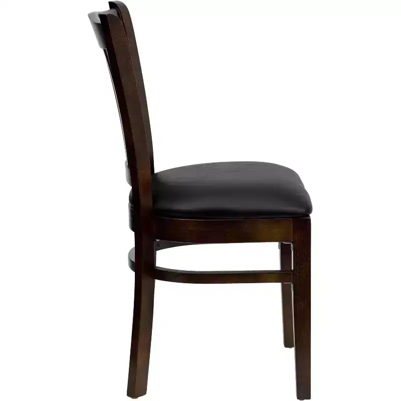 Vertical Slat Back Wooden Restaurant Chair