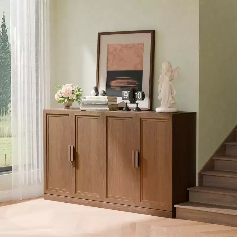 Accent Storage Cabinet with Adjustable Shelves & 2 Doors, Sideboard Buffet, 36