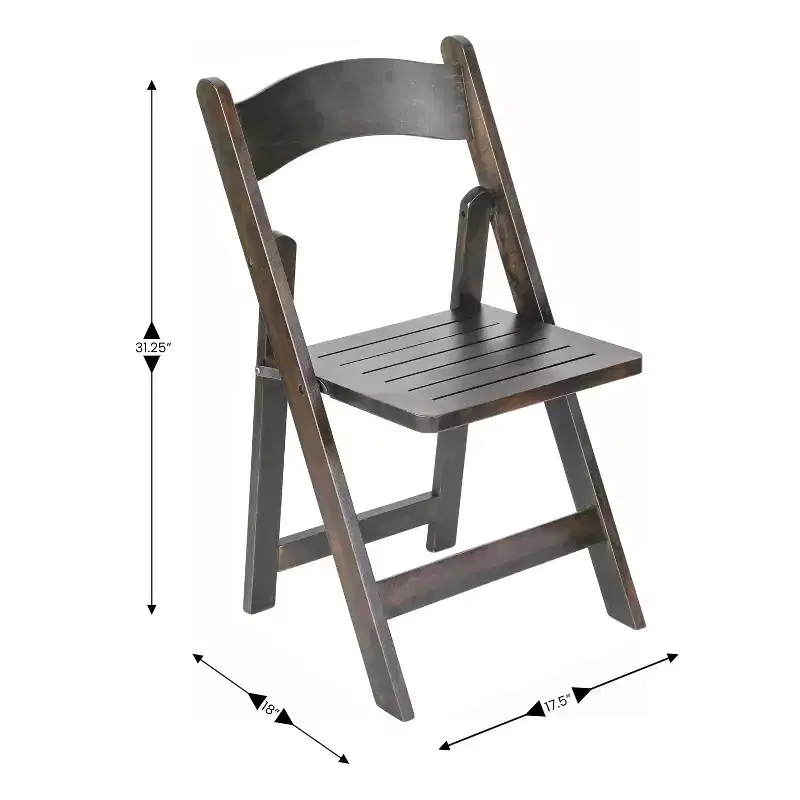 Early American Wood / Oak / White Solid Wood Folding Dining Chair – Seats 1
