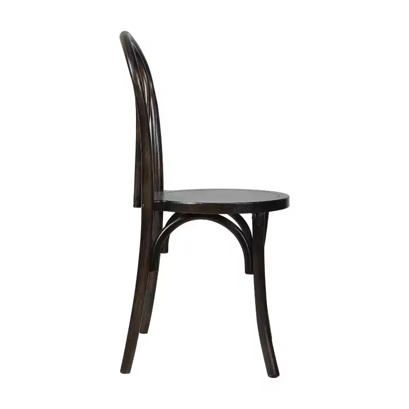 Emma and Oliver Set of 2 Solid Wood Thonet Style Stack Dining Chairs