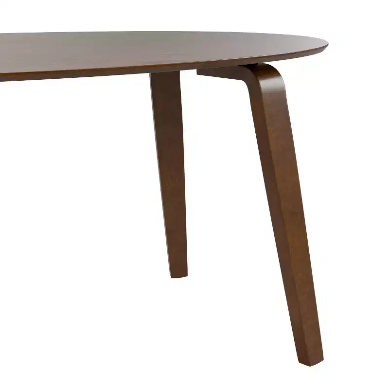 HOMES: Inside + Out 71" Sandy Cove Mid-Century Modern Oval Dining Table Walnut