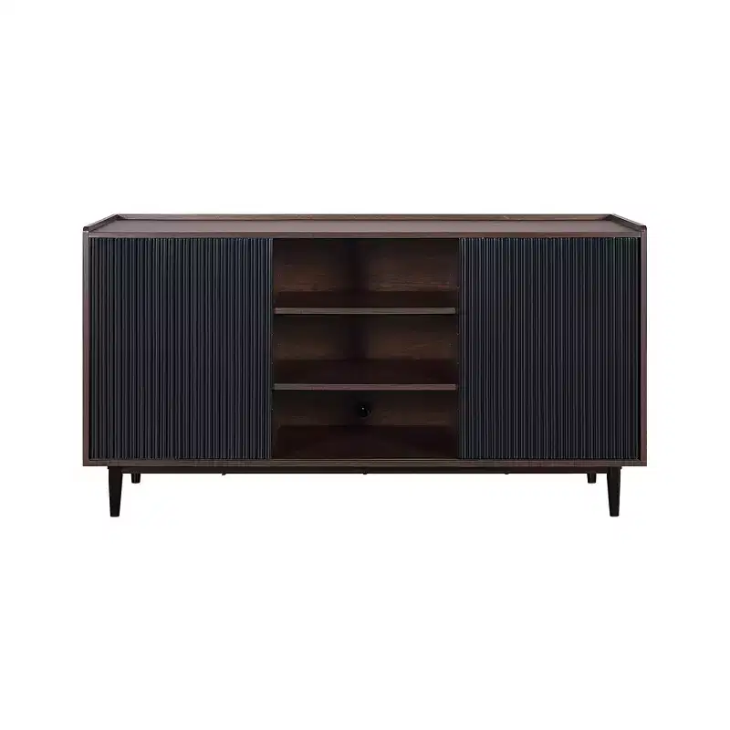 59 Mid-Century Modern 2-Door Sideboard Buffet with Metal Legs