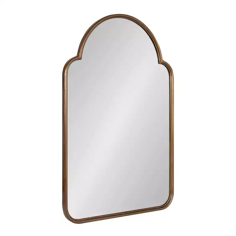 Kate and Laurel Arthell Metal Arch Mirror, 24x36, Gold