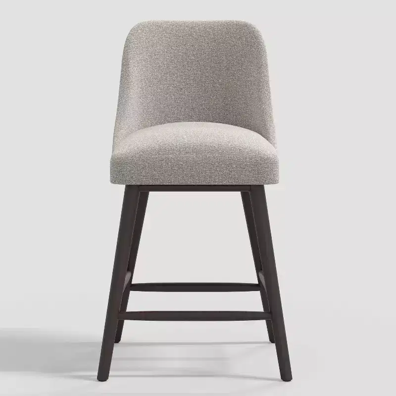 27" Geller Counter Height Barstool with Footrest Gray Boucle - Threshold™